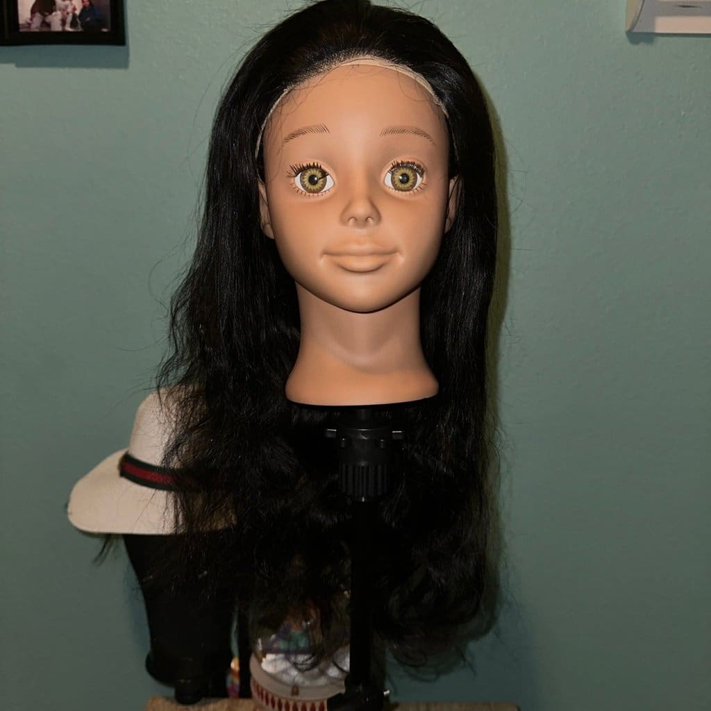 20" Virgin Only Black Human Hair Wig [XFANMLAN]